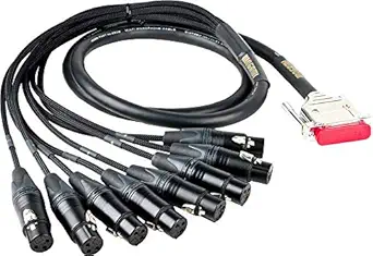 Mogami Gold 8 Channel DB25-XLR Female Snake Cable 5 Feet