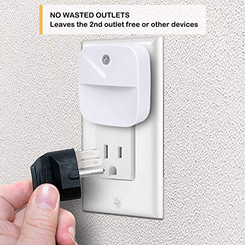 Uigos Led Night Light, Warm White Nightlight, Dusk-To-Dawn Sensor, Bedroom, Bathroom, Kitchen, Hallway, Stairs, Energy Efficient, Compact, 6-Pack #TOP2