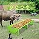 Futtertrog für Ziegen 138CM Viehtränke Futtertrog Große Kapazität Metall Futtertrog Heavy-Duty Pferd Feeder Viehtränke für Rinder Kühe Pferde Schafe Ziegen Schweine Kalb Hirsche