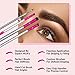 Eyebrow Brush Kit Thin Angled - Eye Brow Concealer Contour Brush to Shape and Conceal Eyes Duo Spoolie Brushes Firm Bristles Definer for Filling Pomade Gel | Defining Arches Winged Eyeliner Stencil