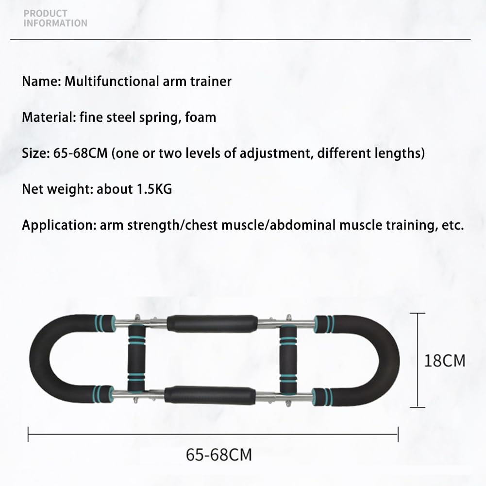 Regulowany przenośny przyrząd do ćwiczenia ramion – 29,9-59 kg ekspander klatki piersiowej Twister trener do wzmacniania mięśni ramion i ramion sprzęt fitness w domu, niebieski, 40 kg