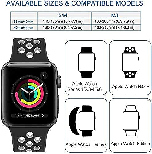 Image of TechMount Silicone Luxury Dotted Sports Watch Band Strap Compatible with Apple Watch Straps 42mm 44mm 45mm 46mm 49mm iWatch Ultra & SE & Series 8 /7 /6 /5 /4 /3 /2 /1 Breathable Replacement Strap