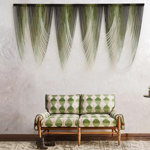 Macrame Wall Hanging Dip-Dyed Large Macrame Wall Decor Yarn Tapestry
