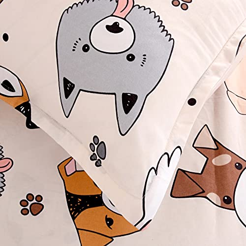 Kwlover 001 2Pcs Cute Soft Bed Fitted Sheet And Pillowcase Set,Doggy Printed Sheets thumb #5