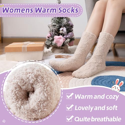 Women Fuzzy Slipper Socks Fluffy Cozy Comfy Cabin Plush Warm Thermal Winter Soft Home Sleep Socks3