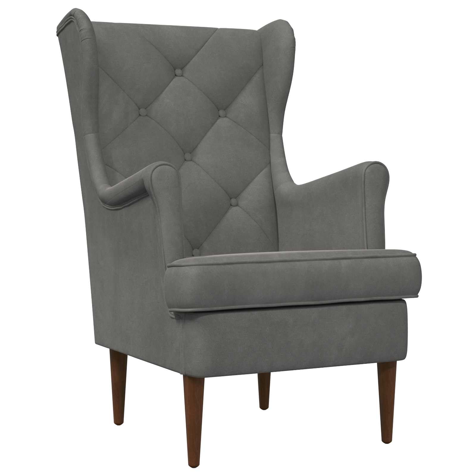 Fauteuil en velours gris foncé fauteuil de salon confortable 65 x 79 x 100 cm
