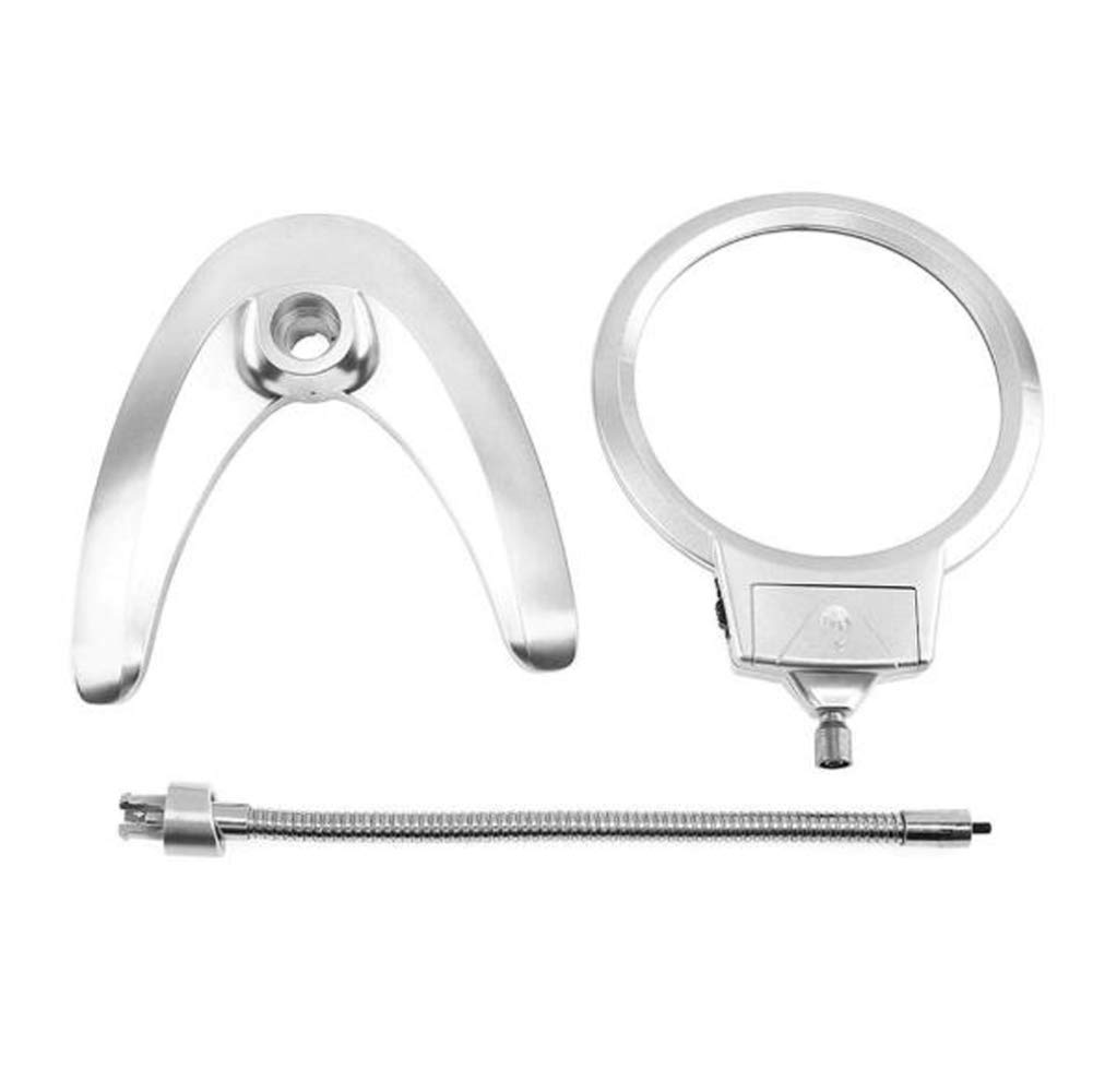 Lupa 2X 5X LED podświetlana metalowa rura lupa biurkowa lampa do czytania
