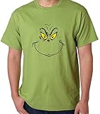 Big Grinch Face Green Adult T-shirt Tee X-Large
