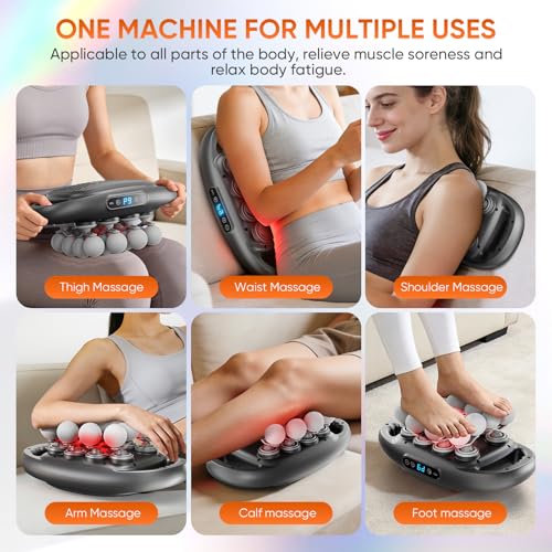 Image of 16 Head Massage Gun Deep Tissue, Quiet Back Massager for Pain Relief Deep Tissue with 9 Modes and 9 Intensities for Back, Shoulders, Arm, Legs, Foot, Body