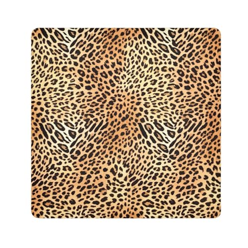 ODAWA Lens Protector Wrapper 21.7 In, Leopard Print Makeup Wrap Cloth Bag, Self Adhesive Wraps for Electronics