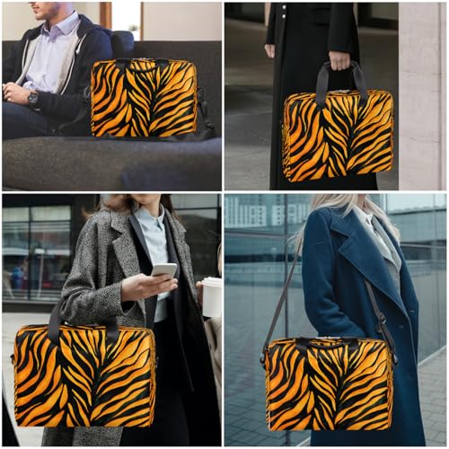Maletín para portátil 15.6 pulgadas estampado piel cebra naranja miniatura 2