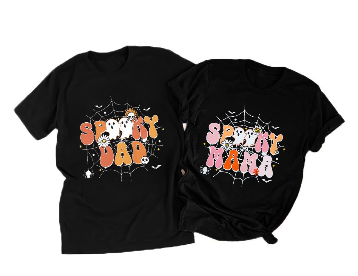 Halloween Couples Matching Shirts for Husband and Wife Funny Halloween Couple Matching T-Shirts for Him and Her