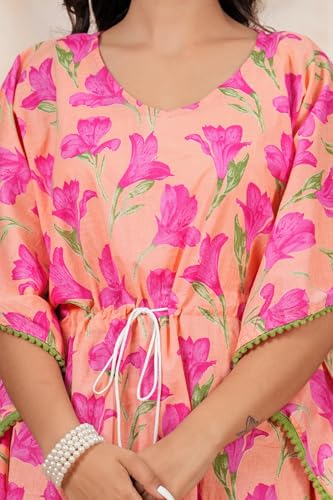 Image of BLOCKS OF INDIA Hand Block Kaftan in Cotton Fabric