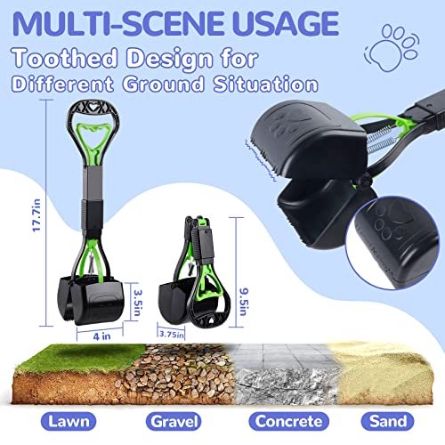 Pooper Scooper for Dogs, 17.7″ Long Handle Poop Scooper for One-Hand Use, Pet Pooper Scooper Foldable and Portable, Easy to Use on Grass, Dirt, Gravel – Green Pooper Scooper for Dogs, 17.7″ Long Handle Poop Scooper for One-Hand Use, Pet Pooper Scooper Foldable and Portable, Easy to Use on Grass, Dirt, Gravel – Green