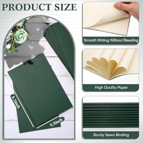 Image of Mimorou 100 Pcs A5 Journals Notebooks Bulk,Green,Unlined | Kraft Softcover Small Notebooks 5.5 Inch x 8.3 Inch Notepads with 60 Page 30 Sheet for Writing Sketch Travel Office Supplies