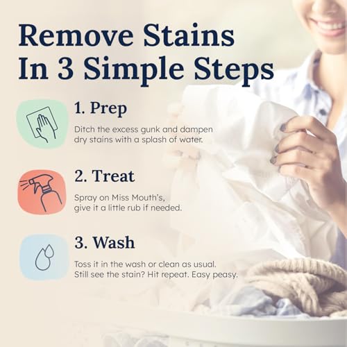 Hate Stains Co. Stain Remover for Clothes - Non-Toxic Laundry Stain Remover Spray for Baby & Kids - Messy Eater Spot Cleaner for Clothing, Fabric, Carpet - 8