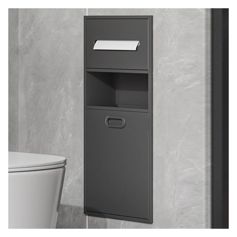Bathroom Wall Niche Shower Caddy Recessed Stainless Steel with Trash Can for Home and Hotel Durable Storage Solution