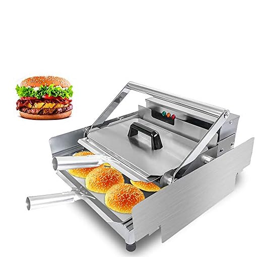 Tostadora eléctrica Pan de hamburguesa Parrilla Eléctrica, Doble capa Máquina de calentamiento completamente automática Máquina de pan, Controlador de temperatura 50-300 ℃