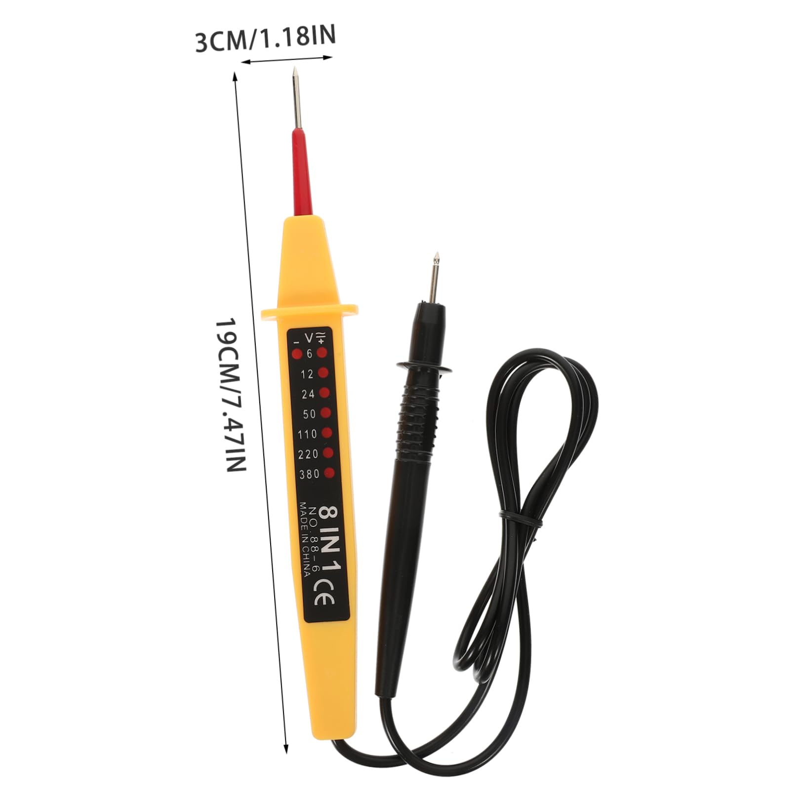 ULTECHNOVO 5pièces Testeur De Tension Électrique Multifonction Outil De Diagnostic Automatique Léger Pour Véhicules Vérification Précise Des Circuits Pour Électriciens