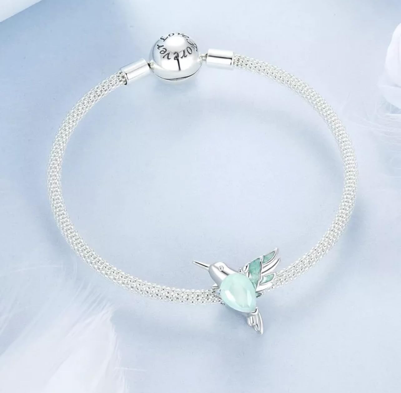Abalorio De Colibrí, Animal, Pájaro, Plata De Ley 925 Auténtica, Compatible con Pulsera Pandora