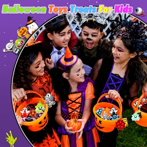 Halloween Party Favors for Kids 24 PCS Halloween Pop Fidget Keychain,Halloween Toys Treats for Kids,Halloween Goodie Bag Stuffers,Halloween Classroom Prizes,Halloween Fidget Toys - image 5