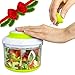 Brieftons QuickPull Manual Food Chopper: Large 4-Cup Powerful Hand Pull Chopper/Mincer/Mixer Blender to Chop Onion, Garlic, Vegetables, Fruits, Herbs for Salsa, Salad, Pesto, Puree, Indian Cooking