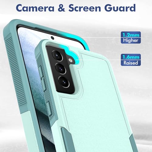 Image of MDCN for Galaxy S21 Plus Case: Dual Layer Protective Heavy Duty Cell Phone Cover Shockproof Rugged with Screen Protector - Military Protection Bumper Tough - Galaxy S21+ Plus 5G, Green