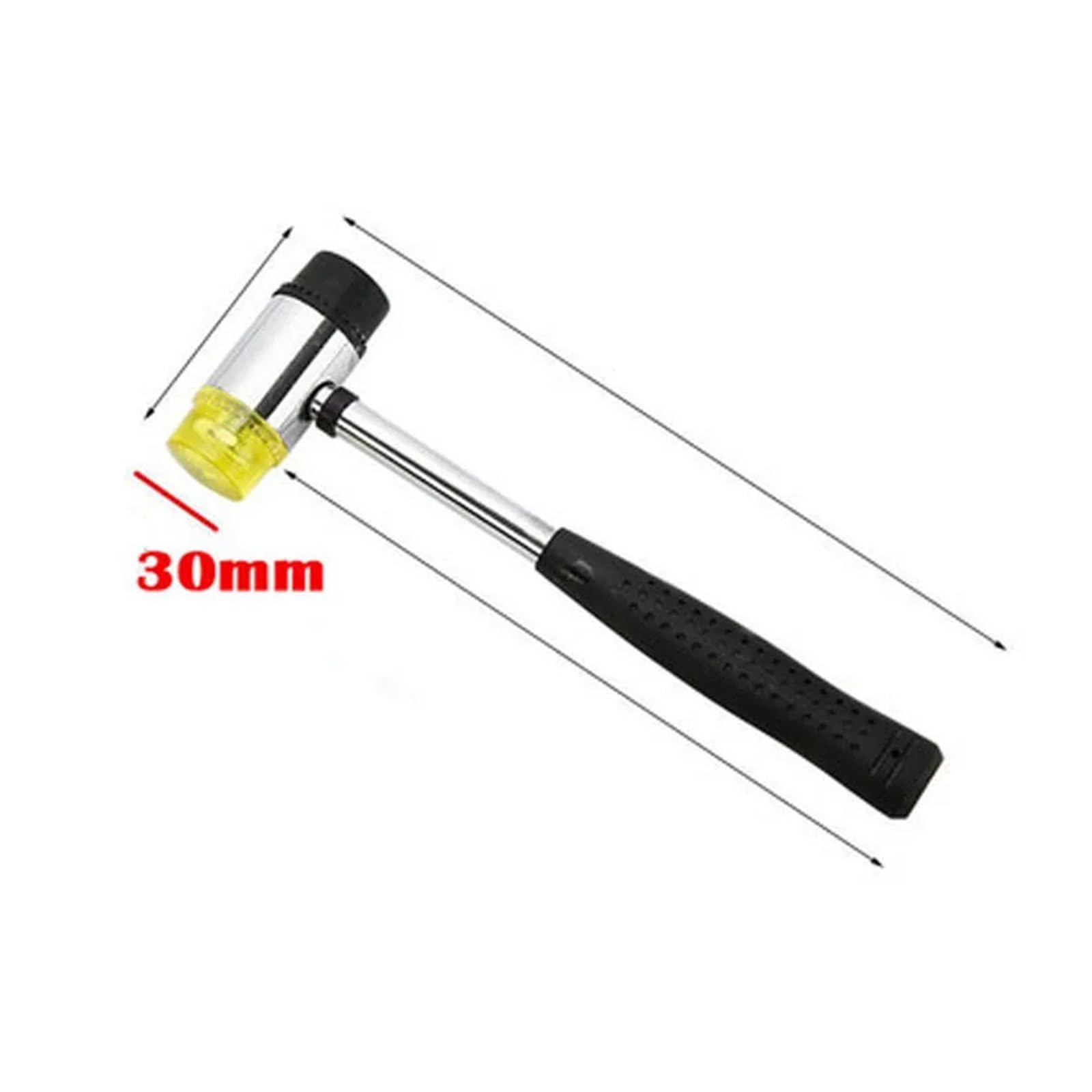 Martello in gomma double face da 1 pezzo con punte morbide e dure, impugnatura antiscivolo(35mm)
