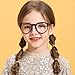 FANNYGO 2 Pack Kids Blue Light Blocking Glasses For Girls Boys Clear Computer Blocking Glasses For Boys Girls Age 4-10 (Black+Pink)