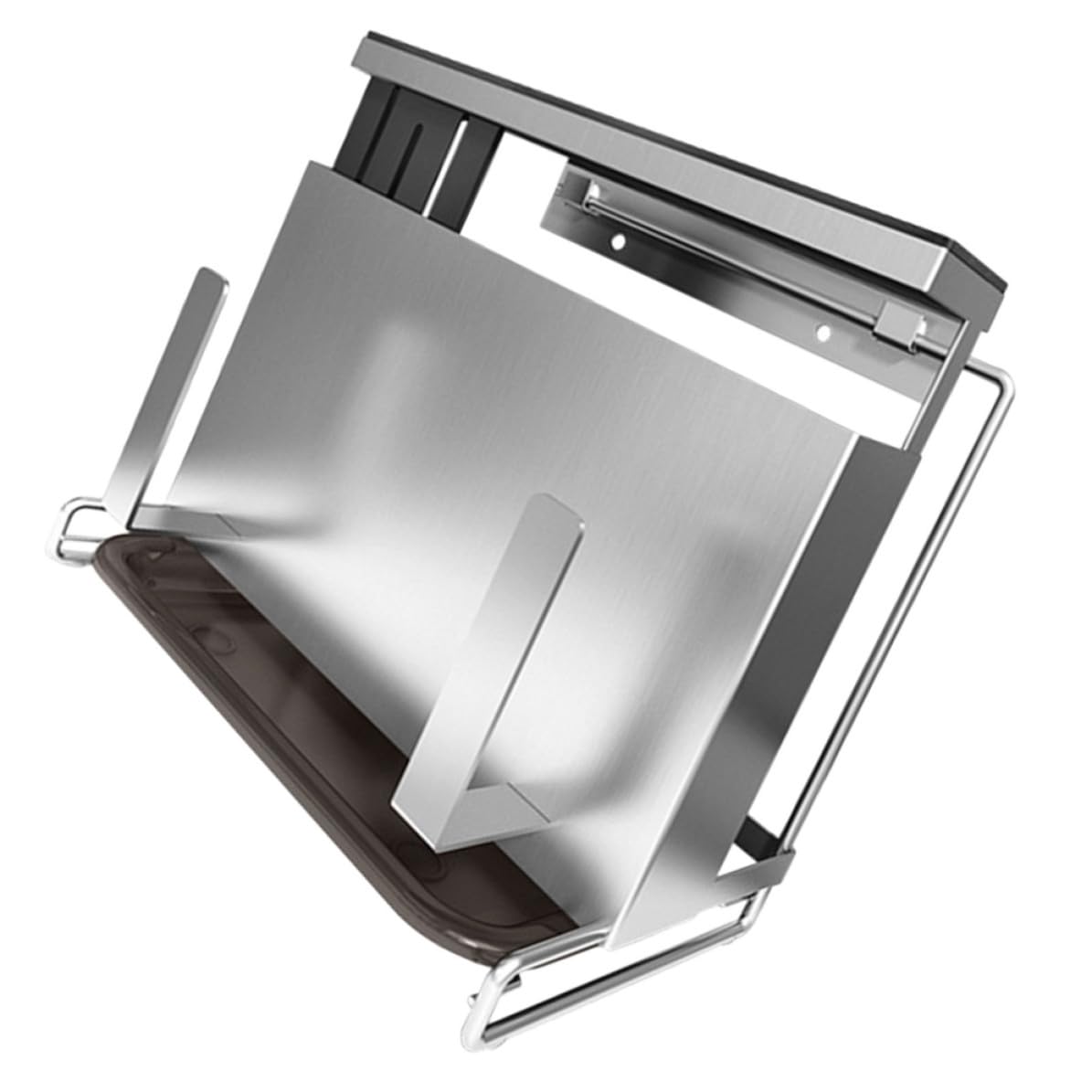 POPETPOP Support de Rangement en Acier Inoxydable pour Couteaux et Baguettes Planche à Découper et Porte-couvercle, Facile à Nettoyer Organiser Cuisine