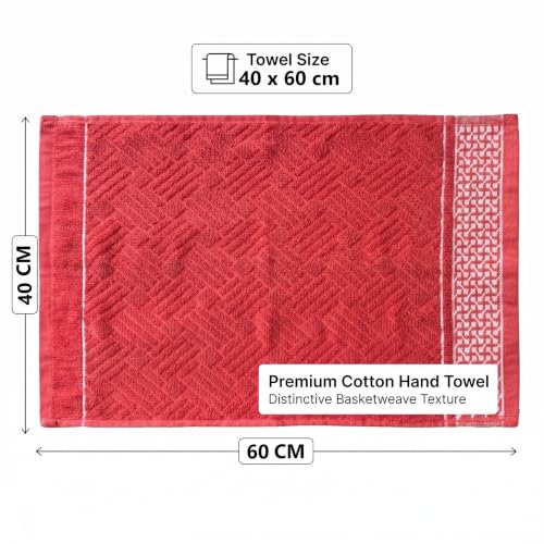 Image of Hand Towel Set of 6 (40x60 cm, 450 GSM) - Soft Cotton, Absorbent, Quick Dry - Bathroom, Wash Basin, Kitchen, Travel & Gym Face & Hand Towel for Men & Women-Multicolor