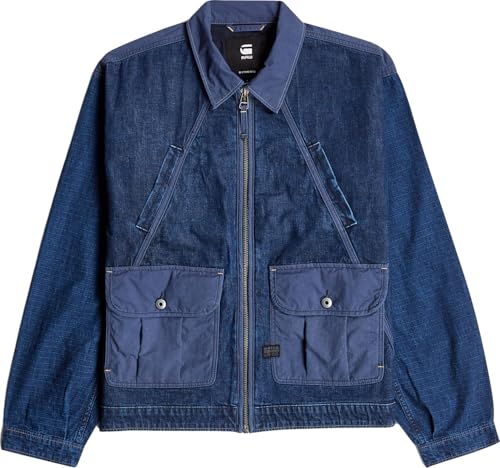 G-STAR Raw - Mens Mixed Coach Zip Jacket, Color Faded Indigo Patched, Size: X-Large4