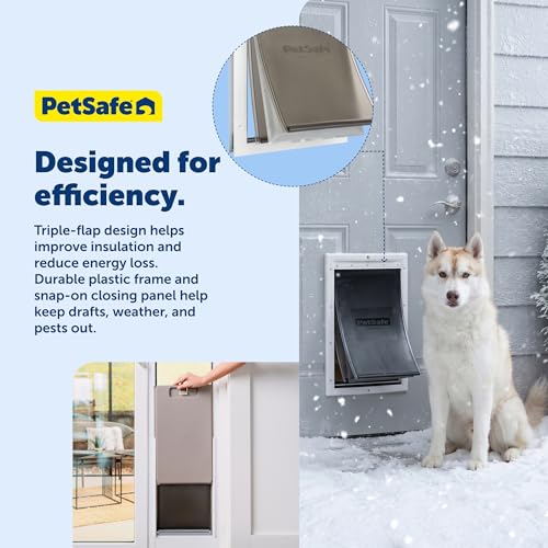 PetSafe Extreme Weather Plastic Dog Door, 3-Flap Insulated, Large - image 5