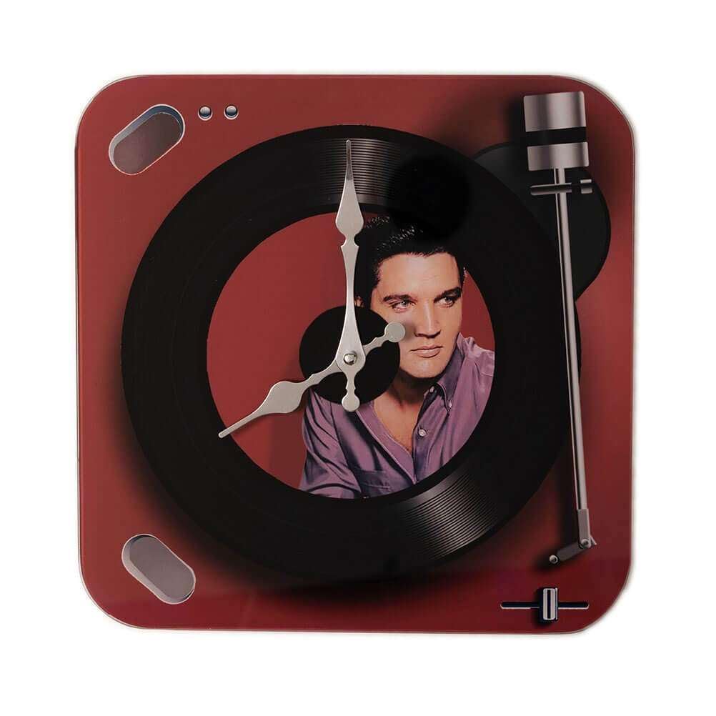 Widdop And Co Multicolor Hometime Iconic Collection Record Player Wall Clock-Elvis Wall Clocks, Multicoloured, Single
