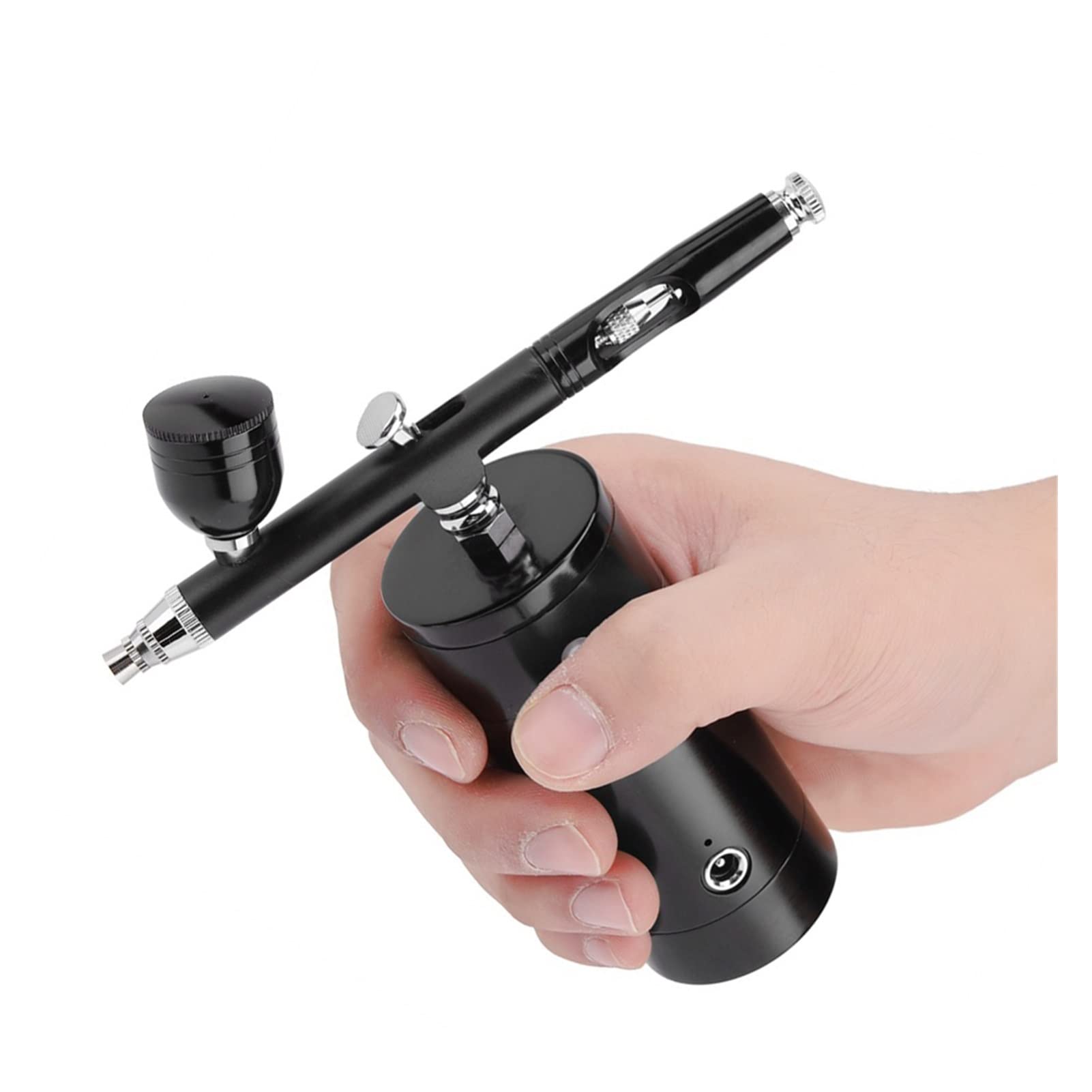 DYTWXG Pulvérisateur de Peinture sans Fil Airbrus Air Brush Pompe Compresseur Pistolet Bricolage Jouet Maquillage Beauté Maquillage OxygenBubbleTherapyInjectorFacial (Color : Part B Black)