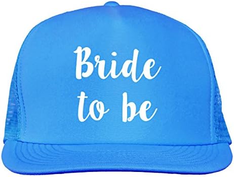 Bride to Be Bright neon Truckers mesh snap Back hat in Neon Blue - One Size