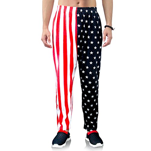 bopika Men's American Flag Pants Men's Sport Sweatpants Baggy Pant Joggers Long Pants with Pockets2