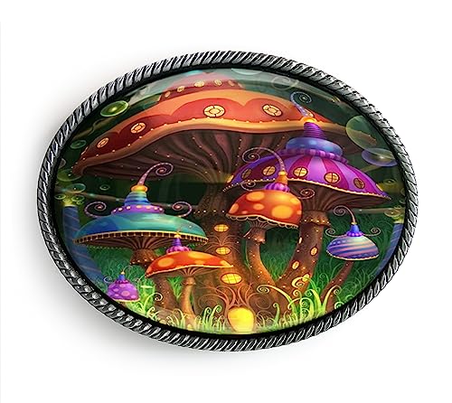 Magic Mushroom Psychedelic Handmade Belt Buckle