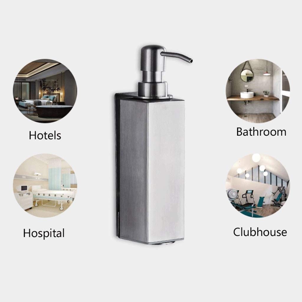 JAZZZ Seifenspender zur Wandmontage, nachfüllbarer Seifenpumpenspender, 8,4 Unzen Edelstahl, Lotionspender für Toilette, Küche, Hotel