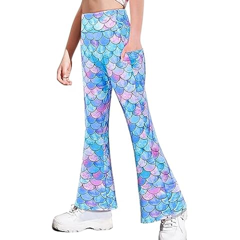Nidoul Girls High Waisted Flare Leggings Cover