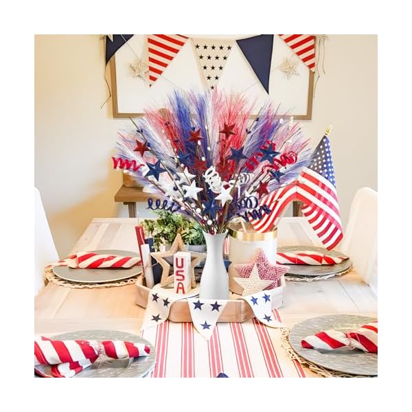   18-Pcs-4th-of-July-Decorations-Patriotic-Faux-Floral-Stems-Branches-Red-White-and-Blue-Berry-Picks-with-Stars-for-Independence-Day-Memorial-Day-Party-Home-Office-Desk-Vase