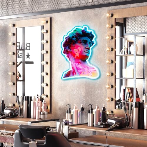 Image of Is This Art Neon Signs, USB Powered Night Light Wall Decor LED with Dimmable Switch for Bedroom Holiday Party Home