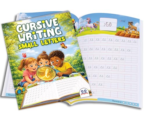 Image of Cursive Handwriting Practice Books [Box Set of 4 Books] | Premium Quality Cursive Writing Book for Kids - Alphabet ABC (Capital & Small Letters), Words & Sentences | Hand Writing Improvement Worksheet