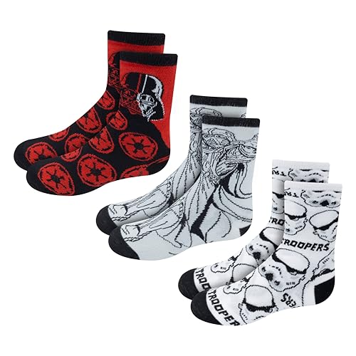 Chaussettes Star Wars garçon 7-14 ans (lot de 3 paires) avec soutien voûte plantaire