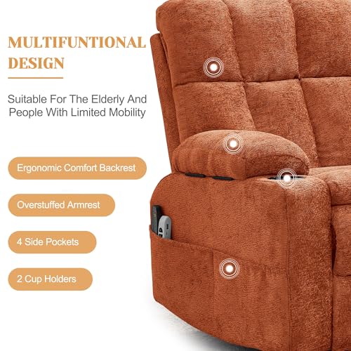 Image of Korser Oversized Dual Motor Power Lift Recliner for Elderly with Adjustable Headrest, Extra Wide Recliner Chairs with Massage and Heat, Electric Lift Chair with Storebox Cupholder, USB Ports, Type C