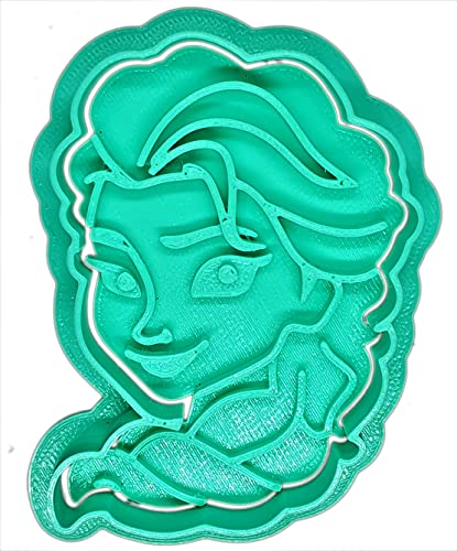 Floki3D Molde Cortador de Galletas de Princesa ELSA (Turquesa) Cover