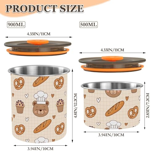 Envase Hermético de Acero Inoxidable 900 ml DOMIKING miniatura 2