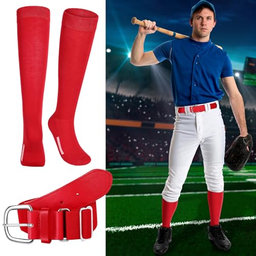 Haysandy 3 Pair Youth Baseball Softball Socks 1 Adjustable Belt 1 Arm Sleeve Combo for Men4