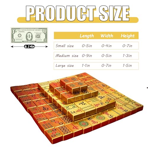 FENGSHUI-CAISHEN Top Brass Mahjong Tile Set miniatura 6