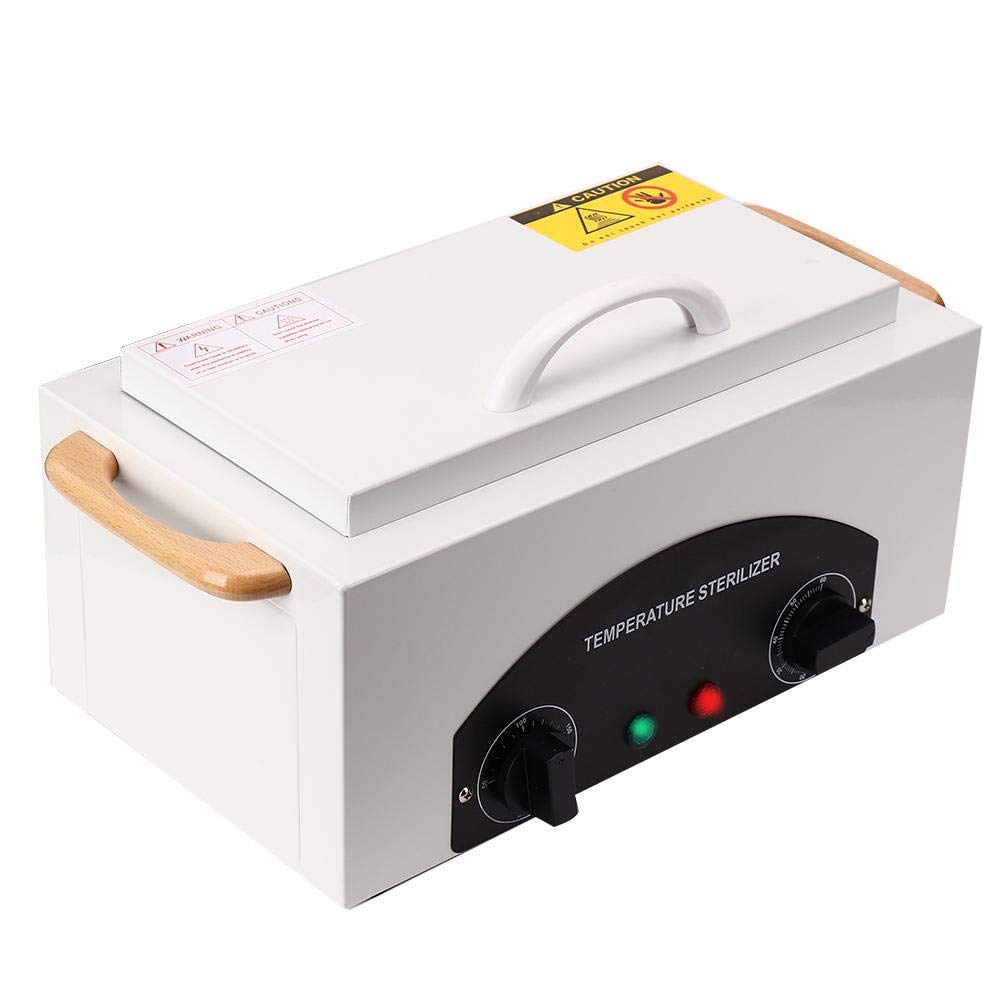 Esterilizador de calor Autoclave con temporizador Herramienta Esterilizador de Alta Temperatura con Tanque de Acero Inoxidable Extraíble para salón de belleza salón de peluquería estudio y casa